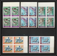 Ajman - 2535b N°53/57 II B Surcharge Overprint Pen Arab Jeux Olympiques Olympic Games Tokyo 1964 Non Dentelé Imperf MNH - Sommer 1964: Tokio