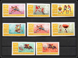 Ajman - 2537/ N° 189/196 B Jeux Olympiques (olympic Games) Mexico 1968 ** MNH Jumping Running Boxe Football Soccer - Ajman