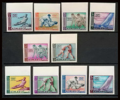 Ajman - 2531a N°31/40 B Jeux Olympiques (olympic Games) Tokyo 1964 Non Dentelé Imperf ** MNH Judo Boxe Sailing Pommel - Ajman