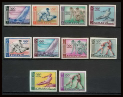 Ajman - 2531 N°31/40 B Jeux Olympiques (olympic Games) Tokyo 1964 Non Dentelé Imperf ** MNH Judo Boxe Sailing Pommel - Adschman