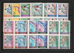 Ajman - 2530/ N°31/40 B Jeux Olympiques (olympic Games) Tokyo 1964 Bloc 4 Cote 80 Euros Non Dentelé Imperf ** MNH  - Ete 1964: Tokyo