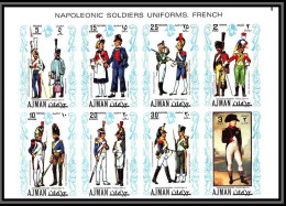 Ajman - 2524a/ N° 685/692 B Napoleon Napoleonic Uniforms France ** MNH Non Dentelé Imperf - Adschman