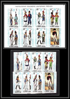 Ajman - 2524g/ N° 685/692 B Napoleon Napoleonic Uniforms France ** MNH Non Dentelé Imperf Bloc + Série - Napoleón