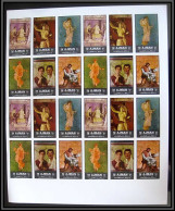 Ajman - 2520a/ 2047/2052 B Non Dentelé Imperf ** MNH Tableau Painting Wall Paitings From Pompeii Feuille Sheet - Sculpture