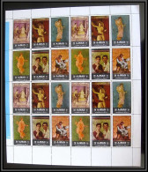 Ajman - 2519a/ 2047/2052 A ** MNH Peinture Tableaux Paintings Wall Paitings From Pompeii Feuille Complete (sheet) - Adschman
