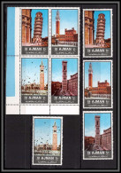 Ajman - 2517g/ N° 2074/2077 A ** MNH Italy Italia Pise Pisa Venise Venice Siena Sienne Tour Torre Momuments - Ajman