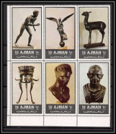 Ajman - 2518b/ N° 2064/2069 A ** MNH Ancient Bronze Sculptures  - Ajman