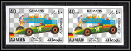 Ajman - 2504h/ Kaimann Formel 5 German Racing Cars ** MNH Paire Non Dentelé Imperf ** MNH Mercedes  - Cars