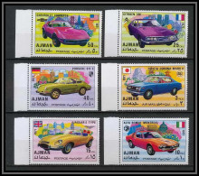 Ajman - 2500a/ N° 1169/1174 A Voiture (Cars) Sports Cars ** MNH Citroen - Porsche - Toyota - Jaguar - Alfa - Adschman