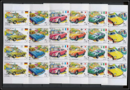 Ajman - 2502b/ N° 956/961 B Bande De 4 Voiture (Cars) Sport Cars Non Dentelé Imperf ** MNH  - Voitures