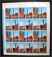 Ajman - 2517e N°2074/2077 A ** MNH Italy Italia Pise Pisa Venise Venice Siena Sienne Tour Torre Momuments Feuille Sheet - Adschman