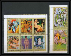 Ajman - 2699b/ N° 817/824 A French Impessionists, Nude Peinture Tableaux Paintings ** MNH Renoir Degas Gauguin Manet  - Nus