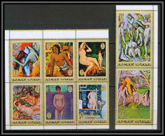 Ajman - 2699a/ N° 817/824 A French Impressionist Nude Peinture Tableaux Paintings ** MNH Renoir Degas Gauguin Manet  - Adschman