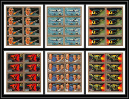 Ajman - 2690x/ N° 862/867 B Espace (space) Apollo 15** MNH 1971 Non Dentelé Imperf Feuille Complete (sheet) - Ajman