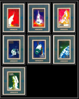 Ajman - 2687a/ N° 1014/1020 Espace (space) Apollo 16 ** MNH Non Dentelé Imperf ** MNH Deluxe Miniature Sheet  - Asia