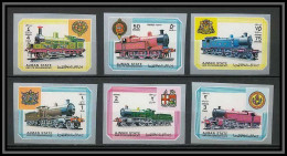 Ajman - 2665a/ N° 1850/1855 B Trains Train Locomotives Non Dentelé Imperf ** MNH 1972 - Ajman