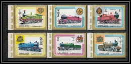 Ajman - 2664a/ N° 1850/1855 A Trains Train Locomotives ** MNH 1972 - Eisenbahnen