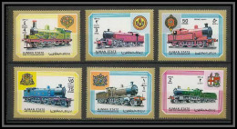 Ajman - 2664/ N° 1850/1855 A Trains Train Locomotives ** MNH 1972 - Eisenbahnen