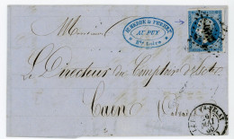 HAUTE LOIRE LAC BORDEREAU DE BANQUE 1860 LE PUY EN VELAY PC + T15  Voir Les Scans - 1849-1876: Periodo Classico