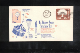 USA 1976 Space / Weltraum First PIONEER Venus Parachute Test Interesting Cover - USA