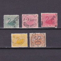 WESTERN AUSTRALIA 1905, SG# 138-142, CV £22, Wmk Crown Over A, Swan, Used - Usati