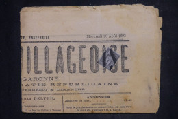 FRANCE - Sage 1ct Sur Journal " La Feuille Villageaoise En 1893, Annulation Typographique - L 153088 - 1877-1920: Période Semi Moderne