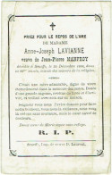 Doodsprentje/Image Mortuaire. Anne Lavianne/Manfroy Décédée à Seneffe En 1888. - Devotion Images