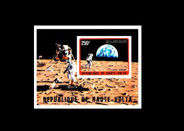 Obervolta / Haute Volta: 'Space Flight And Lunar Landing Of Apollo-11, 1973', Mi BL11U; Yv BF5F ND; Sc C140 Imperf. ** - Afrika