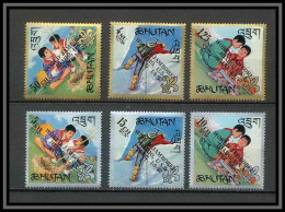 Bhutan (Bhoutan) - 3213/ N°123/128 Scout World Jamboree 1967 Scouts Overprint Idaho Usa ** MNH  - Unused Stamps