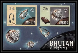 Bhutan (Bhoutan) - 3197 Yvert Bloc N°4 B 1965 Espace (space) Union Des Télécommunications Uit ** MNH Non Dentelé Imperf - Asia
