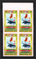 Bhutan (Bhoutan) - 3196b/ Yvert N° 441 Mi 595 B Upu Avion (plane) Concorde Non Dentelé Imperf ** MNH Bloc 4 - Concorde