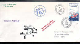 TAAF 1986 LETTRE DE DUMONT D'URVILLE - Covers & Documents