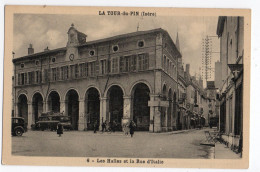 LA TOUR DU PIN * ISERE * LES HALLES * RUE D'ITALIE* AUTOBUS / CAR * GARAGE CITROEN * Carte N° 6 Glacée * édit. Cellard - La Tour-du-Pin