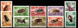 Ungarn 1954 - Mi.Nr. 1354 - 1363 - Postfrisch MNH - Insekten Insects - Käfer