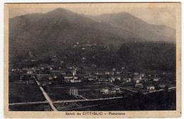 SALUTI DA CITTIGLIO - PANORAMA - VARESE - 1935 - Vedi Retro - Formato Piccolo - Varese
