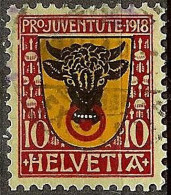 Schweiz Suisse Pro Juventute 1918: Wappen Von Uri Zu WI 10 Mi 143 Yv 168 Mit Stempel EXP.LETTRES (Zumstein CHF 30.00) - Gebraucht