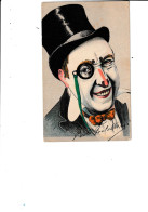 Carte Fantaisie -Cirque- Dessin Clown Paolo Fratellini - Circus