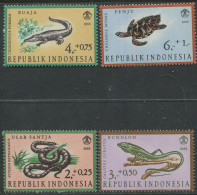 Indonesia:Unused Stamps Serie Snake, Turtle, Crocodile, Lizard, 1966, MNH - Sonstige & Ohne Zuordnung