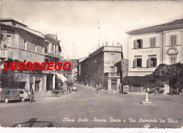 CHIUSI SCALO - PIAZZA DANTE E VIA LEONARDO DA VINCI F/GRANDE VIAGGIATA 1961 ANIMATA - Arezzo
