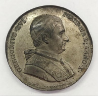 Gregorio XVI Sommo Pontefice 1831-1846  Medaglia Straordinaria 1840 Anno X "Società Di Propaganda Fide Mm. 52 Gr. 46,40 - Emilia