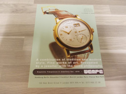 Reclame Advertentie Uit Oud Tijdschrift 2000 - Wempe Exquisite Timepieces & Juwellery - Publicités