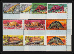 Fujeira - 1723d N°252/261 A Prehistoric Animals Animaux Prehistoriques Dinosaures Dinosaurs ** MNH Coin De Feuille - Préhistoriques