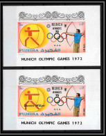 Fujeira - 1694 1431/1456 Munich Archery Wilber Usa 1972 Medallists Jeux Olympiques Olympic Games Deluxe Sheet ** MNH - Fujeira