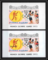Fujeira - 1693 1430/1455 Munich Boxe Boxing Seales Usa 1972 Medallists Jeux Olympiques Olympic Games Deluxe Sheet ** MNH - Fujeira