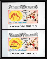 Fujeira - 1690 1427/1452 Munich Wrestling Usa Gable 1972 Medallists Jeux Olympiques Olympic Games Deluxe Sheet ** MNH - Fujeira