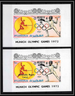 Fujeira - 1681 1418/1443 Munich Fencing Ragno Lonzi Italy 1972 Medallists Jeux Olympic Games Deluxe Sheet ** MNH - Fujeira