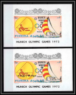 Fujeira - 1679 1416/1441 Munich Sailing Pajot France 1972 Medallists Jeux Olympiques Olympic Games Deluxe Sheet ** MNH - Fujeira