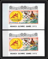 Fujeira - 1674 1411/1436 Munich Canoe Eben Germany 1972 Medallists Jeux Olympiques Olympic Games Deluxe Sheet ** MNH - Fudschaira