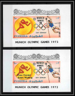 Fujeira - 1673 1410/1435 Munich Pole Vaulting Frenkel Germany 1972 Medallists Jeux Olympic Games Deluxe Sheet ** MNH - Fudschaira