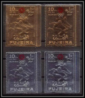 Fujeira - 1661 N°754/755 A/B Hurdling Jeux Olympiques Olympic Games Munich 1972 OR Gold Stamps Silver Neuf ** MNH - Summer 1972: Munich